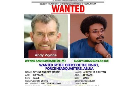 The Nigeria Police Force has placed a N10m bounty on the British national, Andrew Wynne (also known as Andrew Povich or Drew Povey) and Nigerian, Lucky Ehis Obinyan, who were declared wanted over a plot to overthrow President Bola Tinubu.
