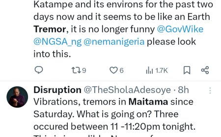 Abuja residents complain about earth tremors in Maitama