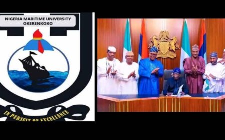 BREAKING:  Nigeria Maritime University, Okerenkoko Establishment Bill Signed Into Law By President Asiwaju Bola Tinubu.
