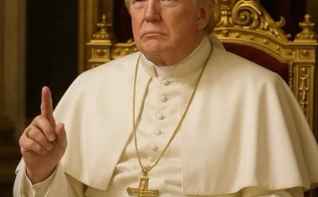 President Trump posts image of himself as Pope on Truth Social.