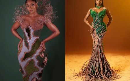 Actress, Osas Ighodaro and BBNaija star Doyin stun in nature-inspired looks at AMVCA 2025 (Pictures)