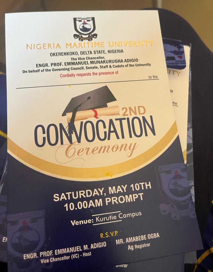 Nigeria Maritime University Gears Up for 2nd Convocation Ceremony