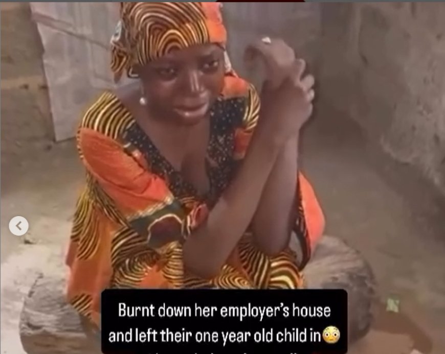Househelp burns down her boss’ house, leaving his one-year-old child in it (video)
