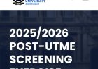 NMU 2025/2026 POST-UTME SCREENING EXERCISE