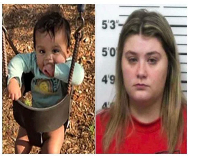 A former beauty pageant queen is accused of beating her boyfriend’s 18-month-old son to de@th in her college dorm room while her partner went to pick up pizza. 