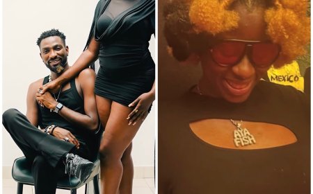 “I can get your man any day''- Hypeman, MC Fish’s woman tells critics as she flaunts a customized neckpiece with his name