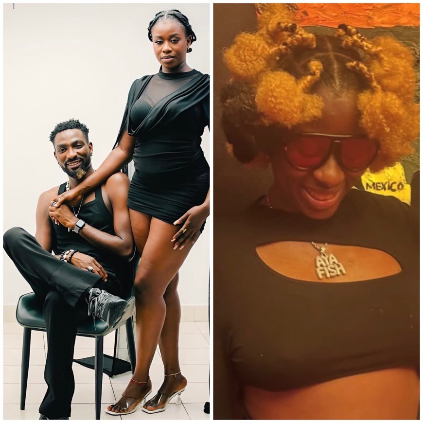 “I can get your man any day''- Hypeman, MC Fish’s woman tells critics as she flaunts a customized neckpiece with his name