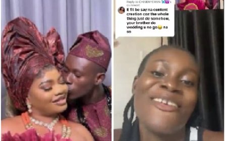 “He didn’t invite anybody in the family because we don’t have money” — GehGeh’s sister speaks on his wedding