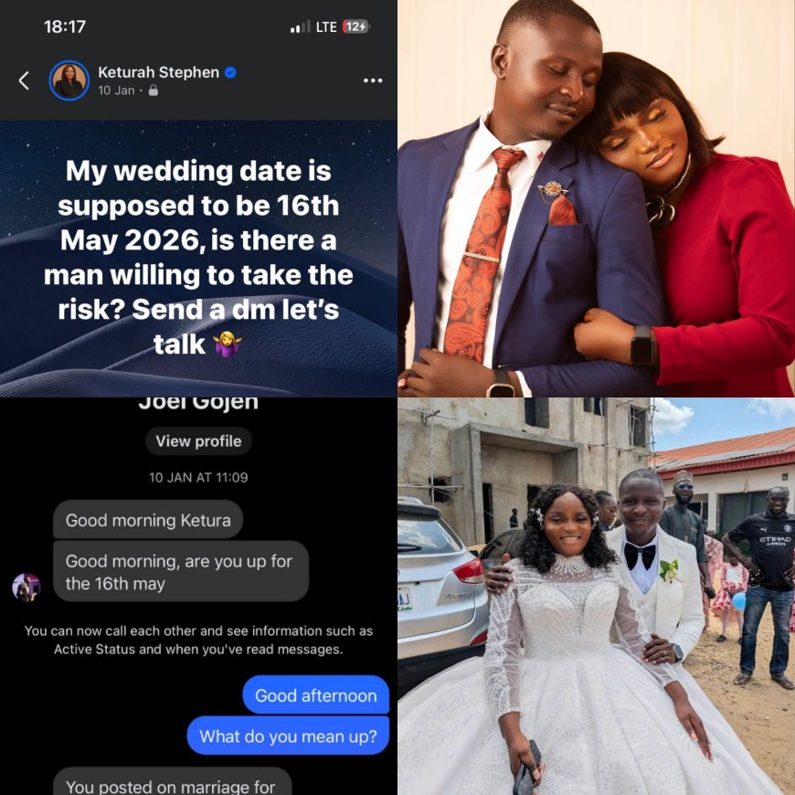 Woman who posted earlier this year that she needed a husband by May 16 gets her wish after man responded to her Facebook post