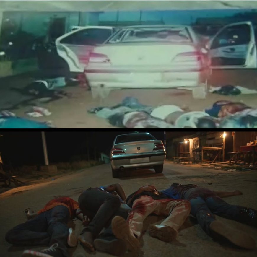 Real life photo of Apo Six victims lying de@d after they were k!lled by police VS film still from The Night of June 7th
